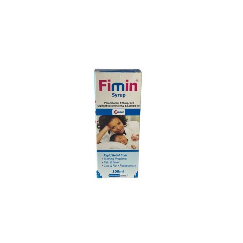 Fimin Paracetamol 120mg/5ml Diphenhydramine HCL 12.5ml/5 Syrup