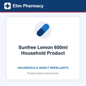 Sunfree Lemon 600ml Household Product