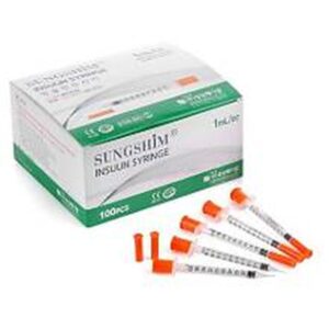 Agary Disposable Insulin Syringe 40iu 100iu Insuling Syringe 1ml