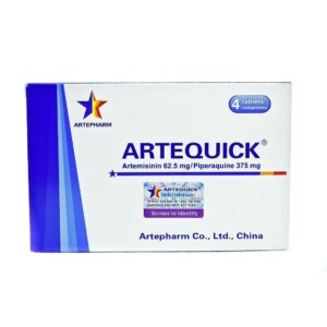 Artequick 4tabs Artemisin 62.5mg Piperaquine 375mg Tablets