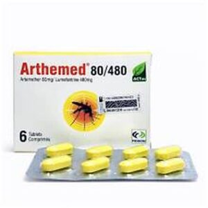 Arthemed 80 480 Artemether 80mg Lumefantrine 480mg Tablets
