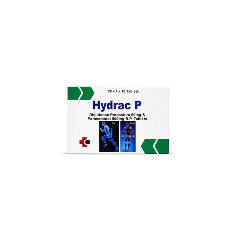Hydrac P Diclofenac Potassium 50mg Paracetamol 500mg Tablets