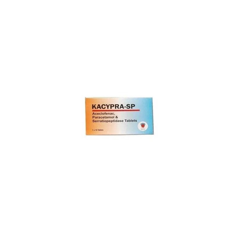 Kacypra-sp Aceclofenac Paracetamol Serrapeptide Tablets