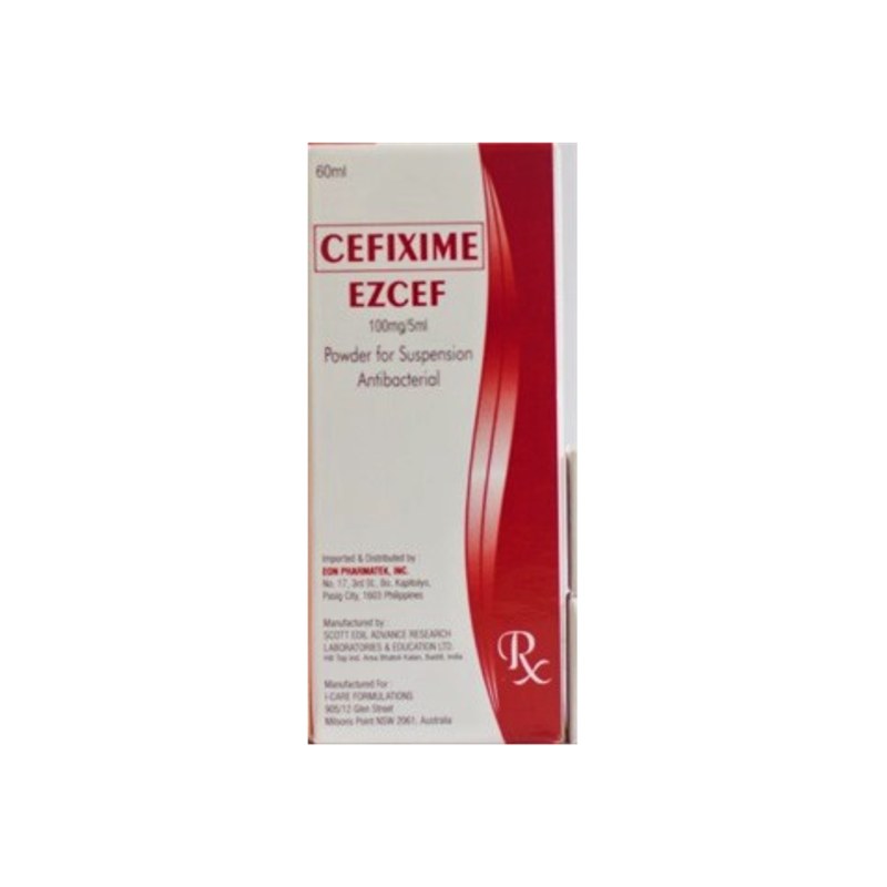 Ezcef Suspension Cefixime Usp 100mg 5ml Oral Suspension