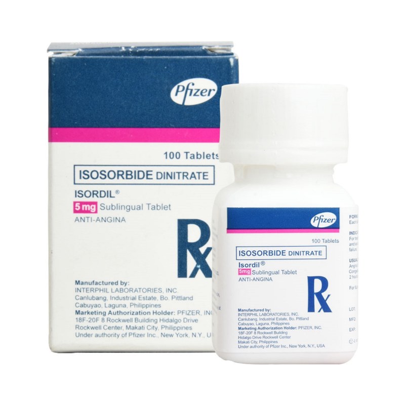 Isordil Isosorbide Dinitrate 5mg 50tab Tablets