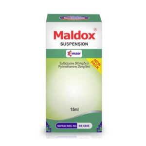Maldox Sulfadoxine 500mg 5ml Pyrimethamine 25mg Oral Suspension