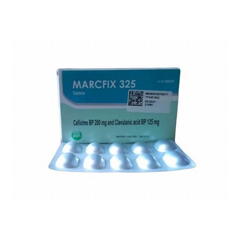 Marcfix 325 Cefixime 200mg Clavulinic Acid 125mg Tablets