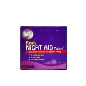 Reals Night Aid Diphenhydramine 50mg Tablets