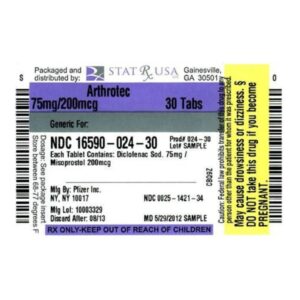 S-throtec-75 75mg Diclofenac Sodium 200mcg Misoprostol Tablets