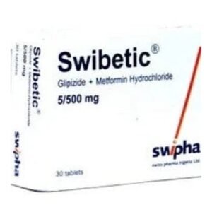 Swibetic Glipizide 5mg Metformin 500mg 5 Tablets